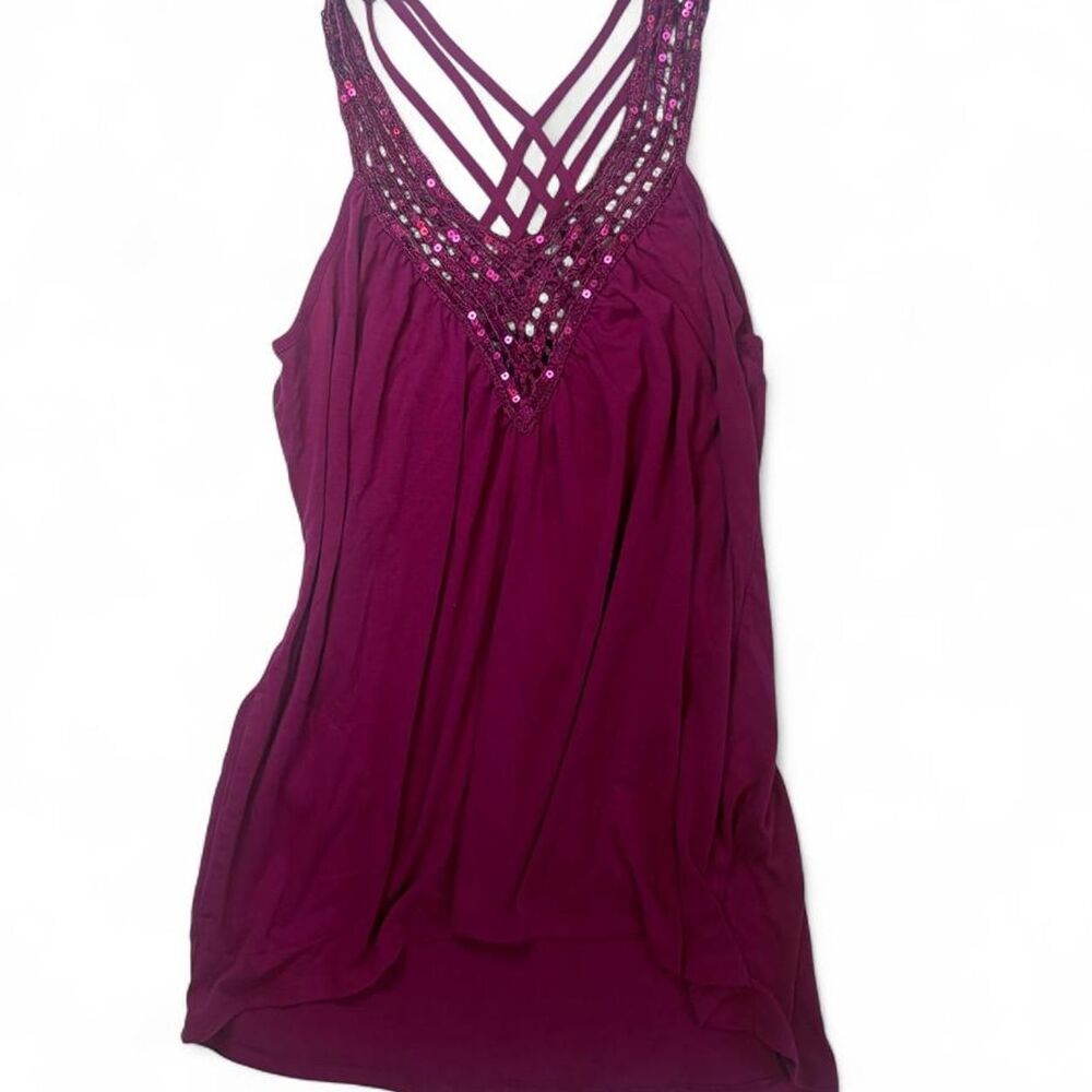 Self-esteem Women's Purple and Burgundy Vest